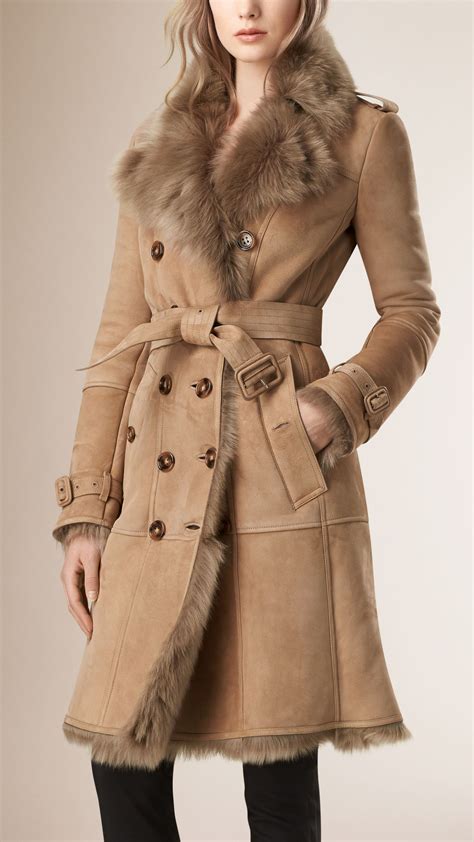 burberry fur coat women